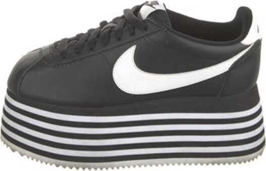comme des garcons cortez platform sneakers