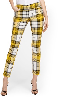 yellow plaid pants womens