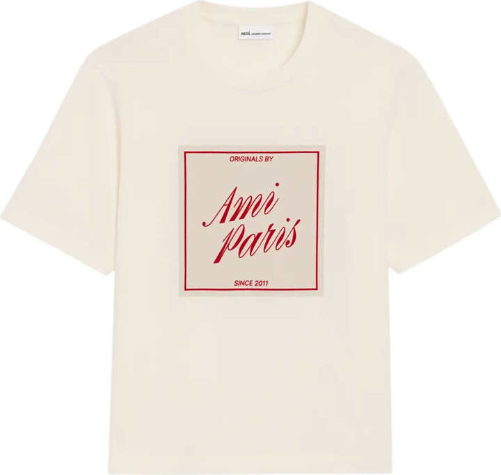AMI Paris heritage print heart T-shirt