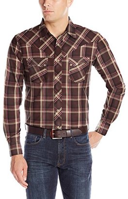 Wrangler Men's Western Long Sleeve Woven Snap Jean Shirt