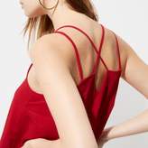 Thumbnail for your product : River Island Womens Red cross strap back slip dress