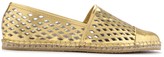 Thumbnail for your product : Loeffler Randall Gold Mara Cap-Toe Espadrille