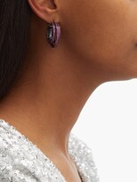 Thumbnail for your product : LYNN BAN Sonic Sapphire & Rhodium Triple-hoop Earrings