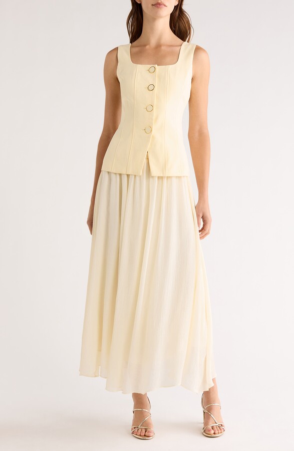 Moon River Sleeveless Two-Piece Dress