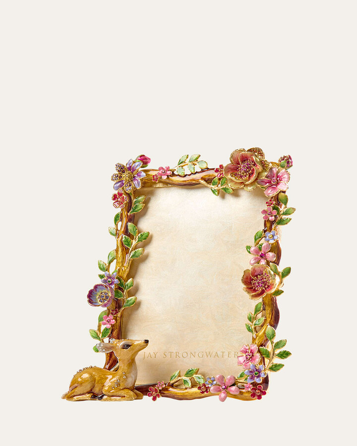 Jay Strongwater Fawn Picture Frame, 5" x 7"