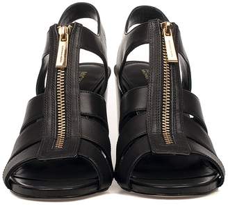 Michael Kors Black Damita Leather Heeled Sandal