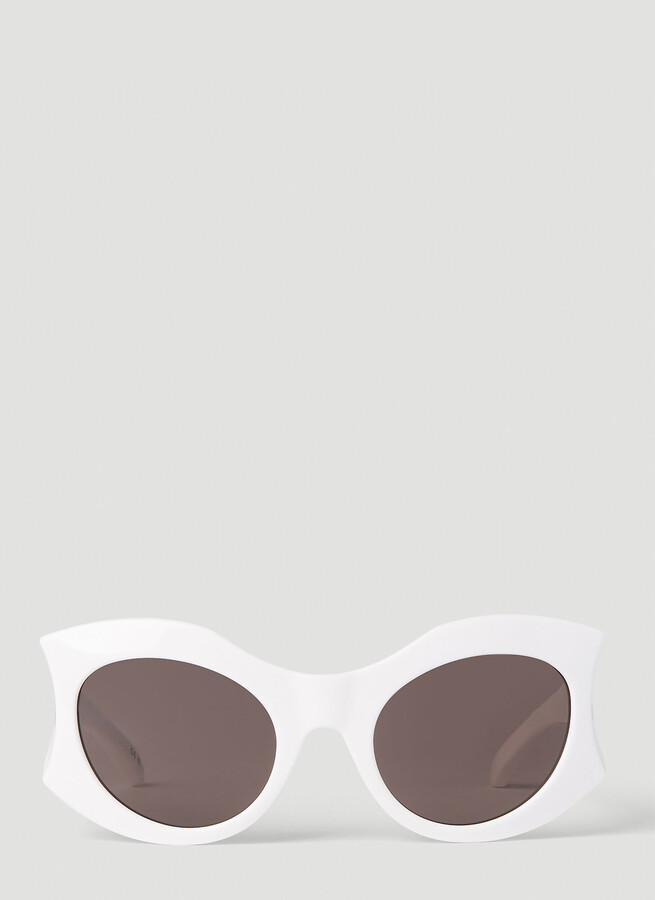 Balenciaga Hourglass Sunglasses in White ShopStyle