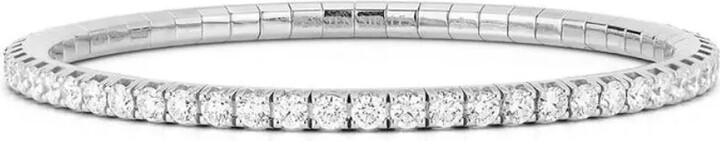 Roberto Demeglio 18kt White Gold Stretch Diamond Tennis Bracelet