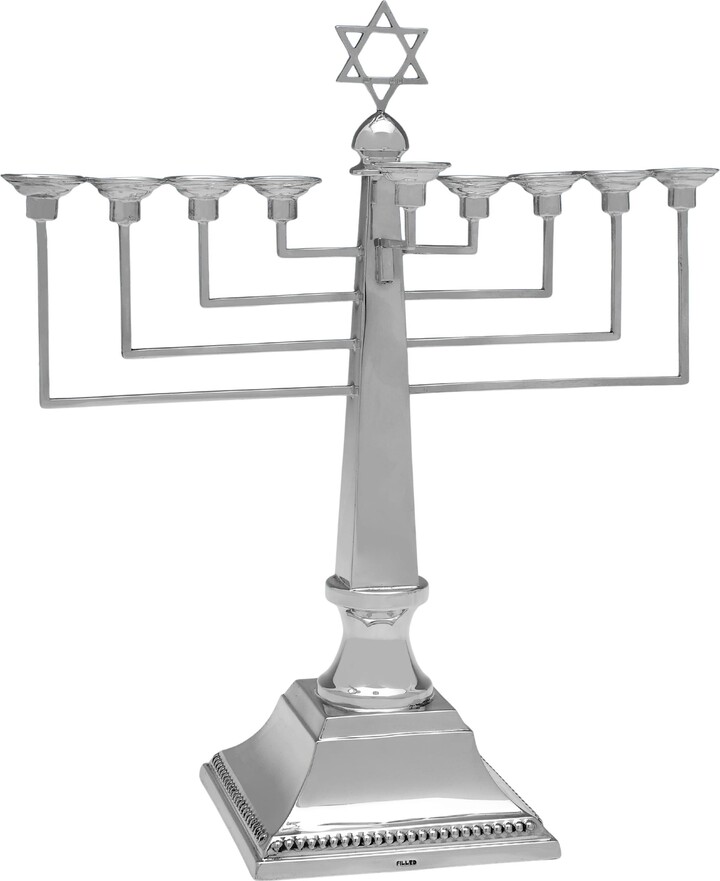 1stDibs Sterling Silver Hanukkiah Made In London In 1985 By David Shaw Silverware Ltd.