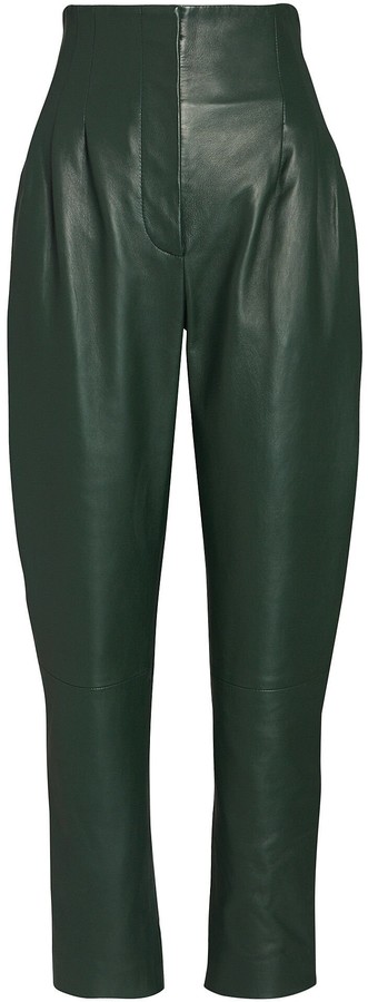 tapered leather pants