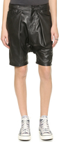Thumbnail for your product : R 13 Leather Harem Shorts