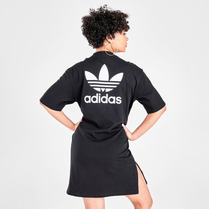 adidas Women's Adicolor Classics Big Trefoil T-Shirt Dress - ShopStyle