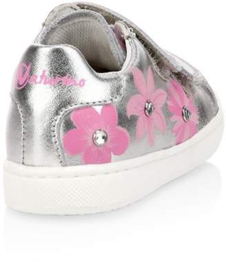 Naturino Baby's & Girl's Embellished Floral Leather Sneakers