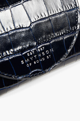 Smythson Croc-effect leather wallet