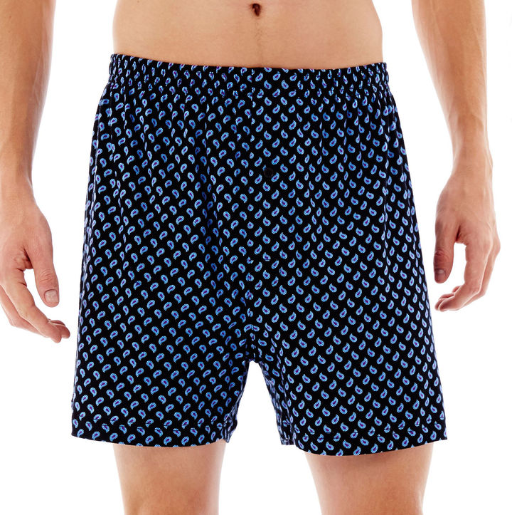 JCPenney Stafford Knit Cotton Boxers - ShopStyle