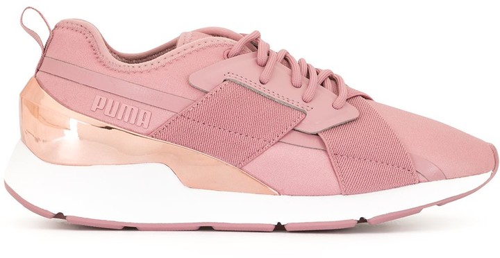 pink metallic trainers