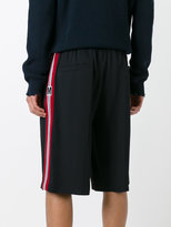 Thumbnail for your product : MSGM side stripe track shorts