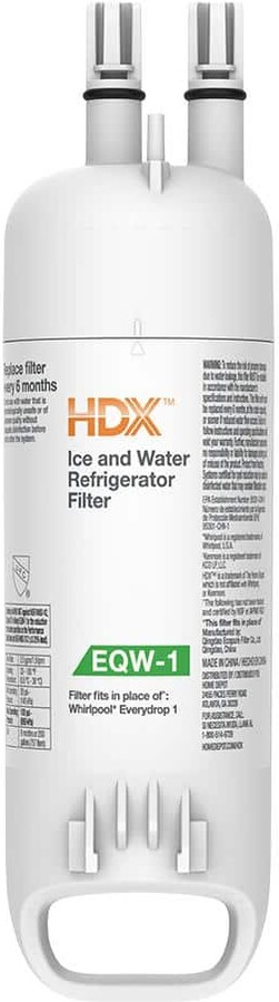 HDX EQW-1 Premium Refrigerator Water Filter Replacement for Whirlpool Everydrop-1