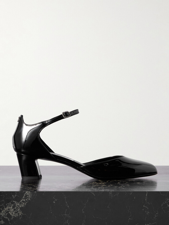 Jimmy Choo Pixie 45 Patent-leather Mary Jane Pumps - Black