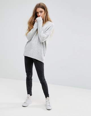 ASOS Jumper With V Neck In Wool Mix