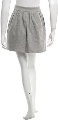 Steven Alan Wool A-Line Pleated Mini Skirt
