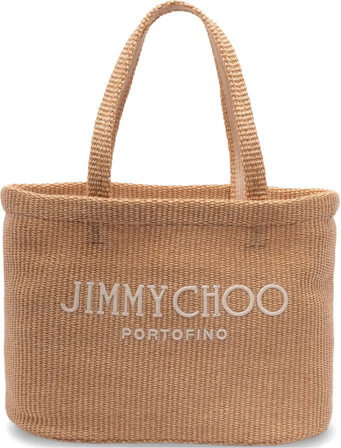 Jimmy Choo Logo-Lettering Beach Bag