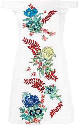 House of Holland off-the-shoulder embroidered dress