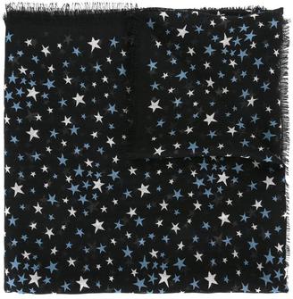 Saint Laurent 'Étoiles' small printed scarf - women - Silk/Cashmere - One Size