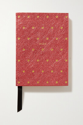 Smythson Soho Printed Textured-leather Diary - Metallic