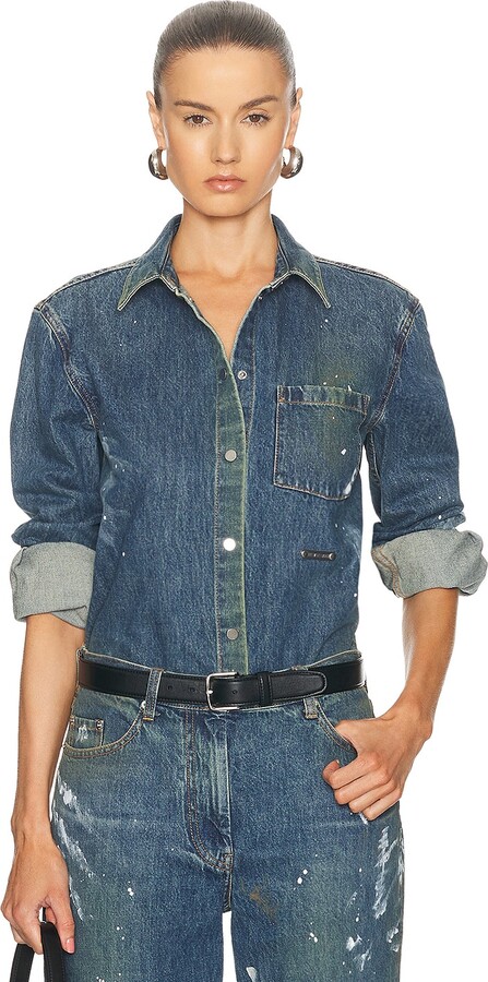Helmut Lang Shacket in Denim-Dark