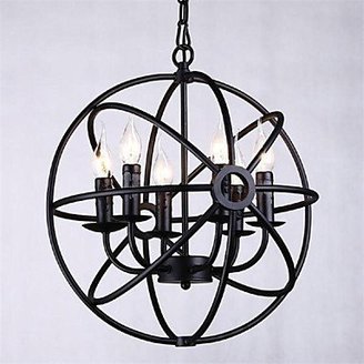 mingming Ceiling Light mingming Pendant Light 6 Lights Country Style Wrought Iron