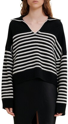 Maje Mariniere Striped Cashmere Sweater - ShopStyle