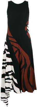 Roberto Cavalli zebra print flared dress
