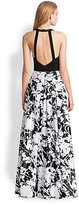 Thumbnail for your product : Aidan Mattox Printed Satin & Jersey Gown
