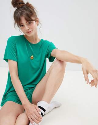 Adolescent Clothing Embroidered Avocado T-Shirt And Shorts Pyjama Set