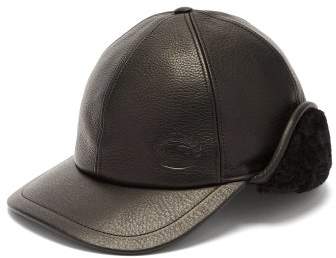 leather black cap womens