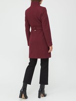 Thumbnail for your product : Very Funnel Neck Coat Plum