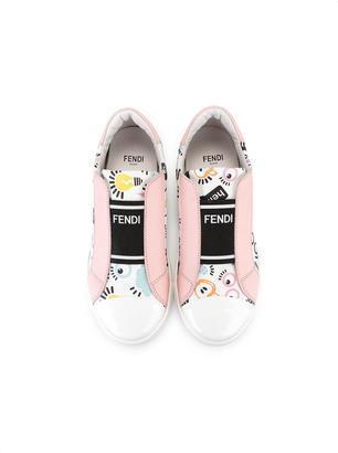 Fendi Kids printed slip-on sneakers