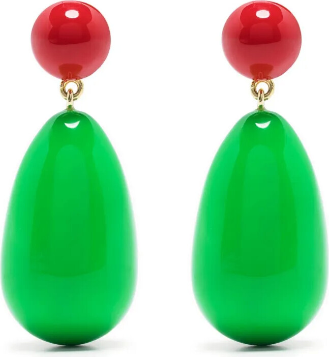 Eshvi Two-Tone Drop Earrings