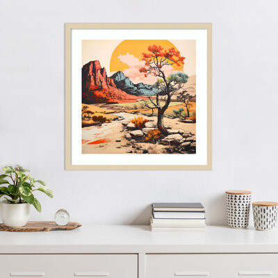 Lark Manor The Desert Path V by Walker Noble Wood Framed Wall Art Print