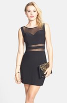 Thumbnail for your product : Faviana Sheer Inset Crepe Body-Con Dress