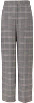 Cédric Charlier - Checked Wool-blend Wide-leg Pants - Gray