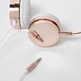 Thumbnail for your product : River Island Womens Skinny Dip gold crown headphones