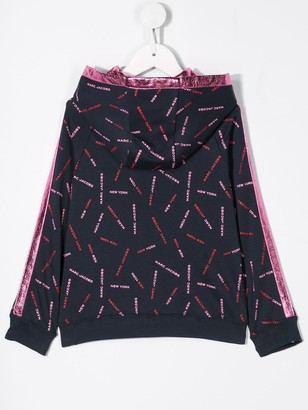 The Marc Jacobs Kids All-Over Logo Zip-Up Hoodie