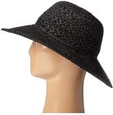 Thumbnail for your product : Scala Big Brim Crocheted Toyo Hat (Black) Caps