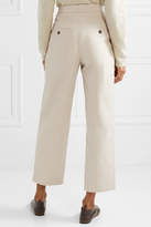 Thumbnail for your product : Isabella Collection Deveaux Cropped Pleated Twill Straight-leg Pants - Cream