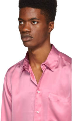 MSGM Pink Viscose Silky Shirt