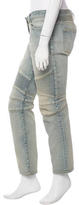 Thumbnail for your product : Balmain Straight--Leg Moto jeans
