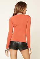 Thumbnail for your product : Forever 21 V-Neck Bow Top