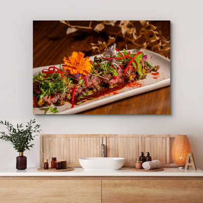 Gourmet Salad with Edible Flowers for Culinary Decor